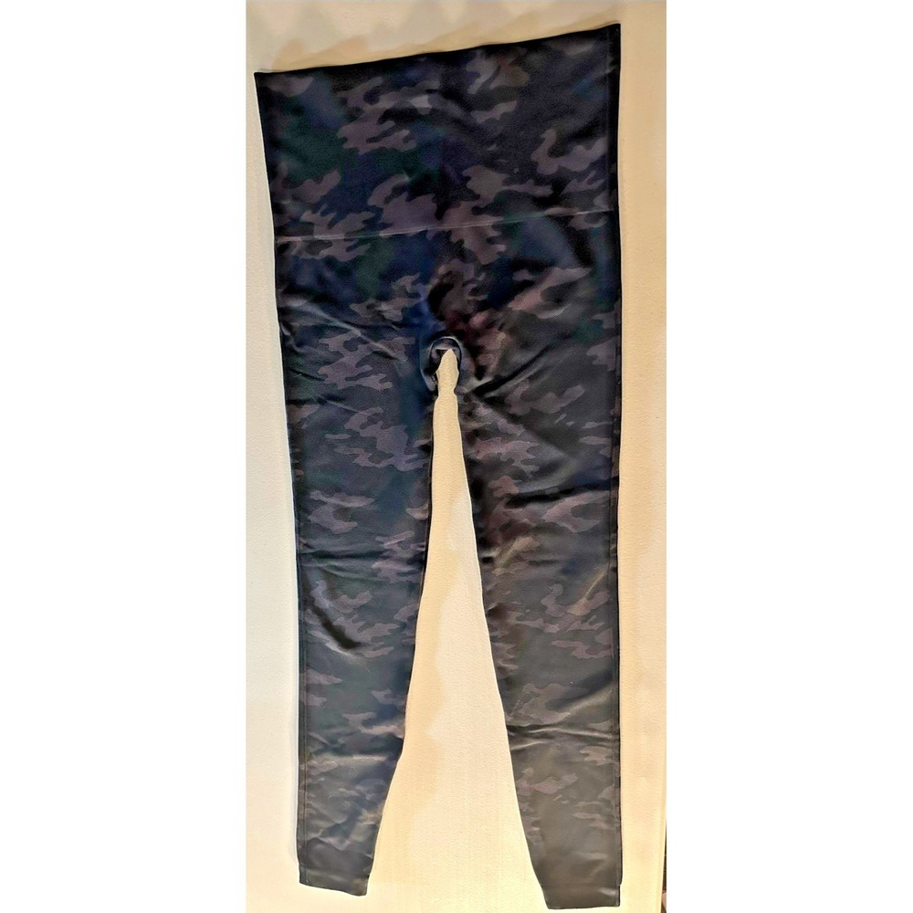 Spanx Women's Black Camo Seamless Leggings, Size M